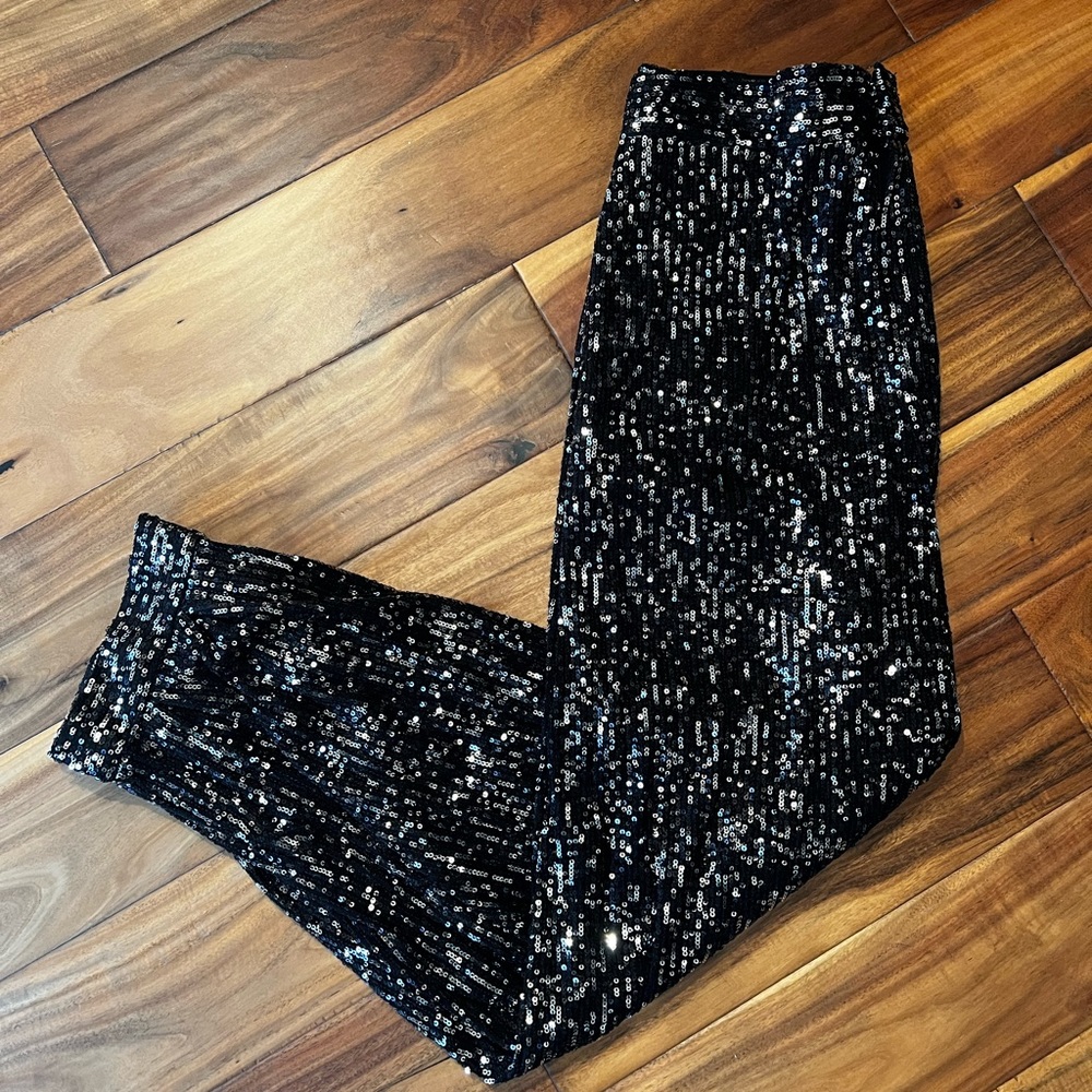 Zara sequin joggers, size Large